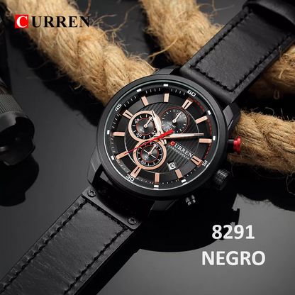 Reloj Curren 8291  Correa De Cuero